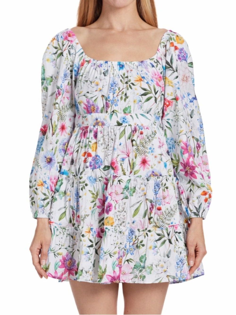 Olivia by LIVRO NWT Cin Cin Mini Dress Floral Garden Medium - Picture 3 of 10